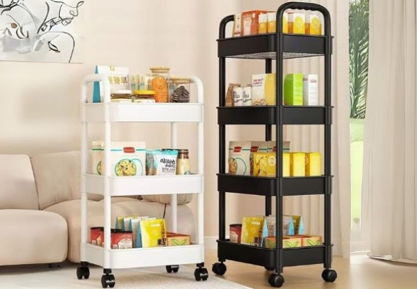 Multi-Layer Floor Standing Mobile Storage Trolley Rack