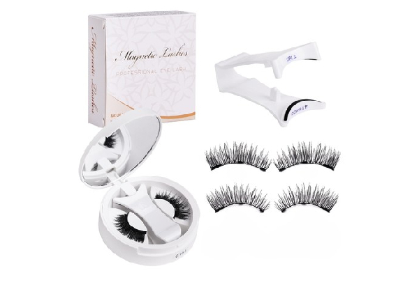 Double-Sided Magnetic Eyelashes Kit with Clip - Available in Seven Options