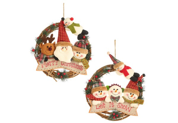 Christmas Friends Wreath - Two Styles Available