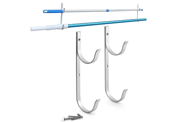 Two-Pack Fence Pool Pole Hanger - Option for Four-Pack