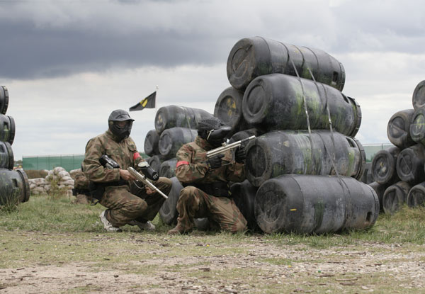 Half-Day Paintball Entry for One-Person incl. Equipment, Body Armour, Helmet & 100 Paintballs - Options for 200 Paintballs & up to 10 People