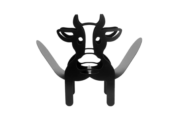 Metal Cow Toilet Roll Holder