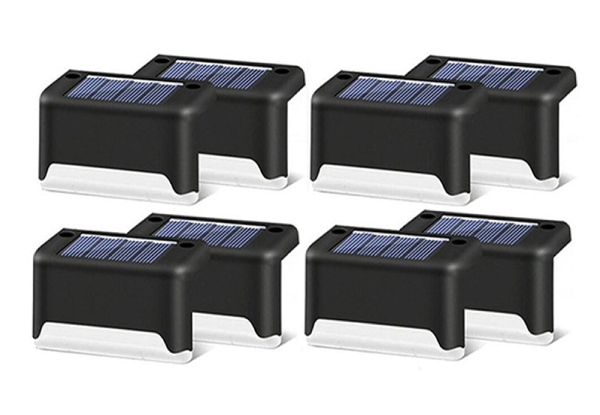 Eight-Pack Solar LED Stairway Light - Two Colours Available