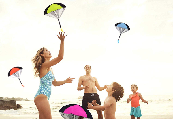 Five-Pack Throw Parachute Flying Toy