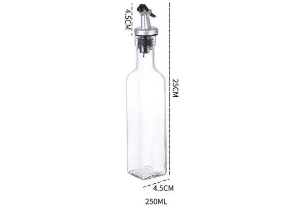 Two-Piece 250ml Glass Oil Dispenser - Option for Two-Set