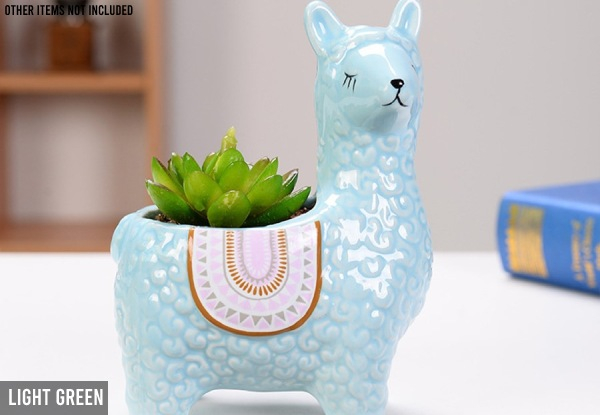 Alpaca Shaped Succulent Flower Pot - Four Colours Available