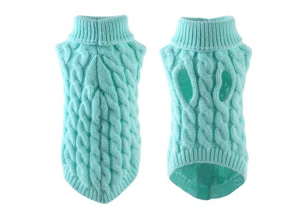 Warm Winter Sweater for Pet Dogs or Cats - Five Colours & Three Sizes Available