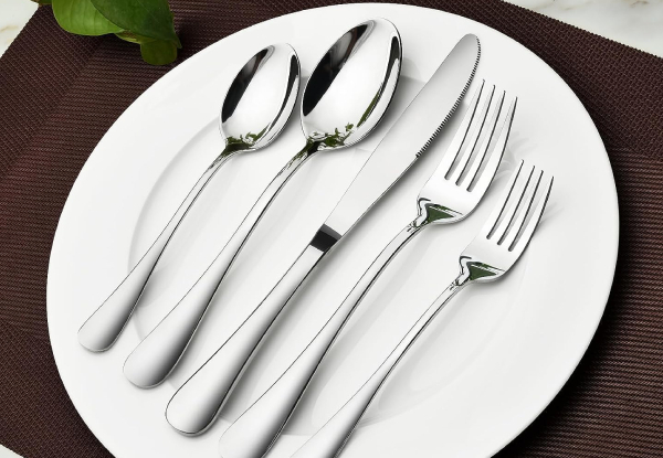 20-Piece Stainless Steel Cutlery Range - Four Options Available