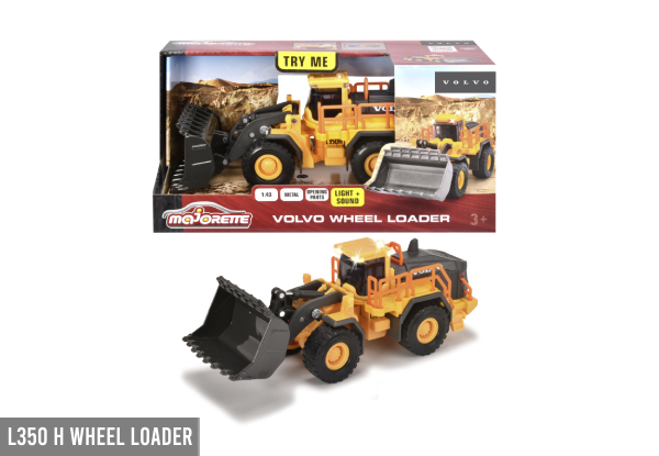 Majorette Volvo Construction Vehicle Toy Range - Three Options Available - Elsewhere Pricing $54.99