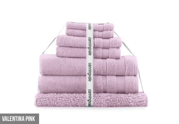 Canningvale Amalfitana Seven-Piece Towel Set - Eight Colours Available with Free Delivery