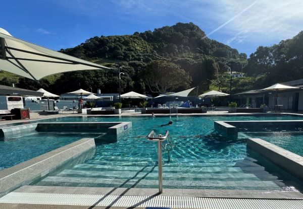 General Hot Ocean Water Pool Admission Incl. Pump Water Bottle - Option for Adult, Child, Family Admission, Senior Pass or Private Pool Hire with Complimentary Towel Hire