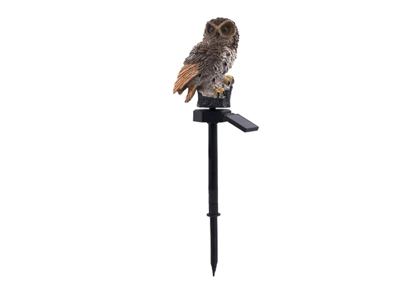 Brown LED Owl Outdoor Light