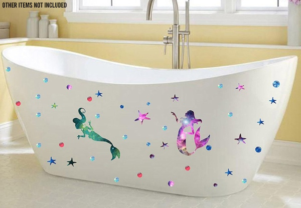 Mermaid Wall Stickers - Three Colours Available & Option for Two