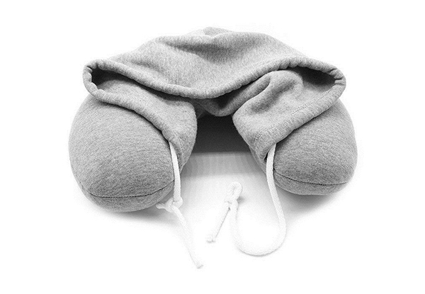 Neck Support Travel Pillow with Hood - Four Colours Available with Free Delivery