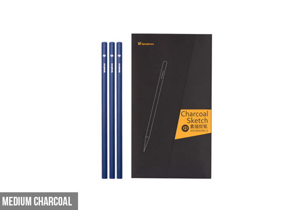 12-Piece Charcoal Sketch Set - Three Styles Available with Free Delivery