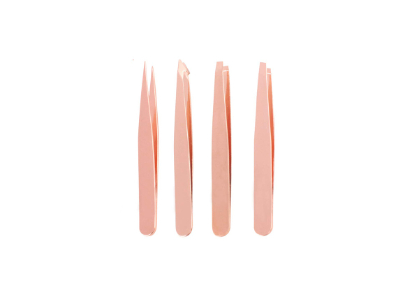 Four-Piece Tweezers Set - Three Colours Available & Option for Two Sets