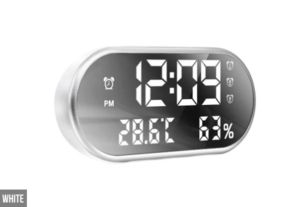 Digital LED Alarm Clock with Temperature & Humidity Display - Two Colours Available