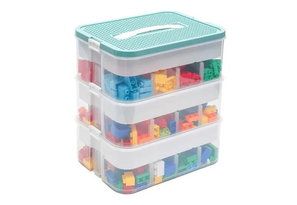 Three-Layers Stackable & Adjustable Building Blocks Box - Two Colours Available