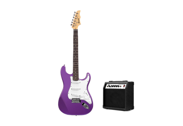 Melodic Metallic Purple Electric Guitar with 15W Amplifier