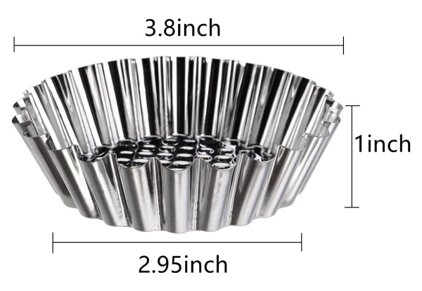 Stainless Steel Flower-Shaped Mini Tart Tin Pans - Option for Two-Set