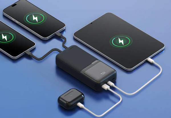 Titan PowerUp 20000mAh 22.5W PD QC Super Fast Black Powerbank