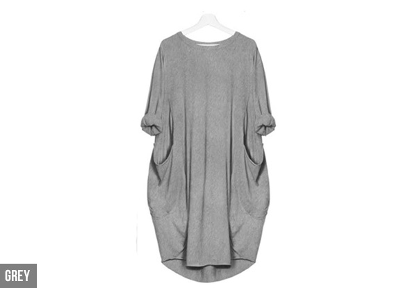 Comfy Casual Dress  - Four Colours & Five Sizes Available with Free Delivery