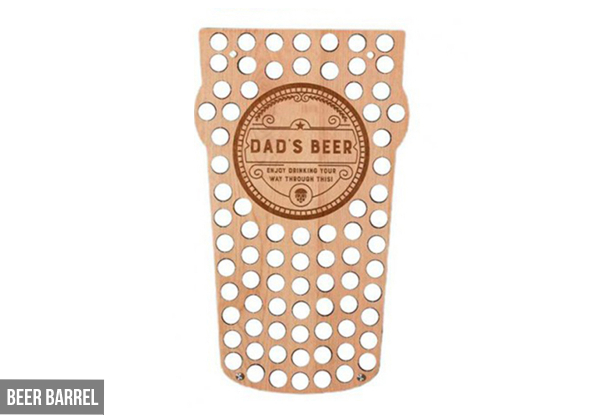 Beer Bottle Cap Collector Holder - Three Styles Available & Option for Two-Pack