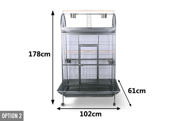 Bird Cage with Castor Wheels - Two Options Available