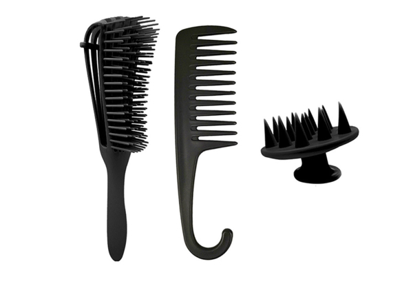 Three-Piece Hair Detangler Brush Set - Three Colours Available & Option for Two