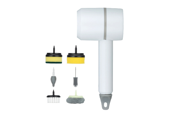 Six-in-One Handheld Electric Cleaning Brush Set - Three Colours Available