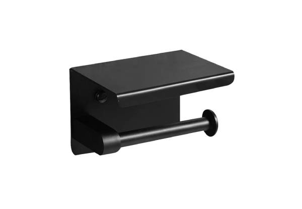 Stainless Steel Toilet Paper Roll Holder with Shelf