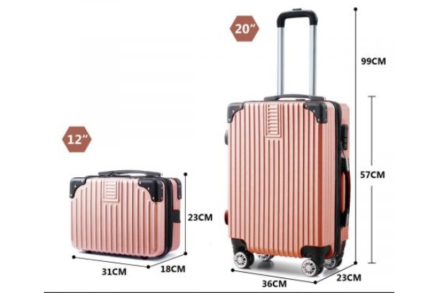 Two-Piece Carry-On Luggage Set - Five Colours Available
