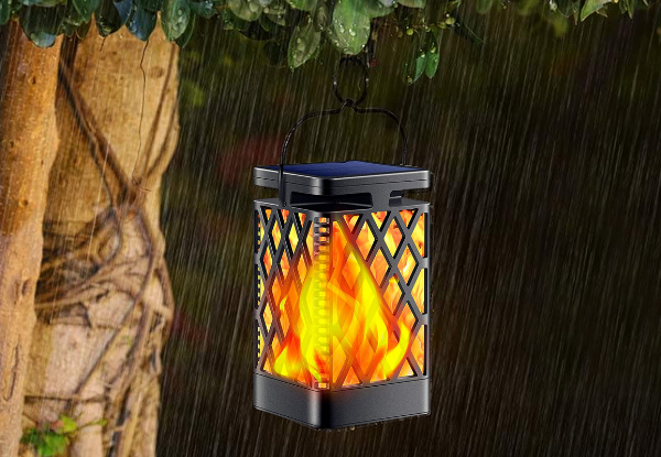 Solar Outdoor Flame Lantern - Option for Two