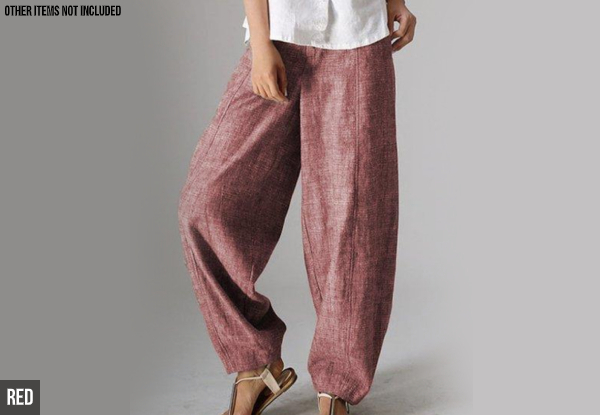 Cotton Linen Pants - Three Colours & Eight Sizes Available