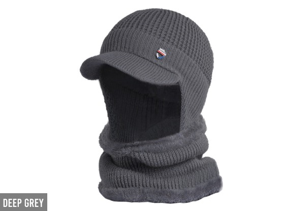 Mens Warm Fleece Hat Scarf Set - Five Colours Available