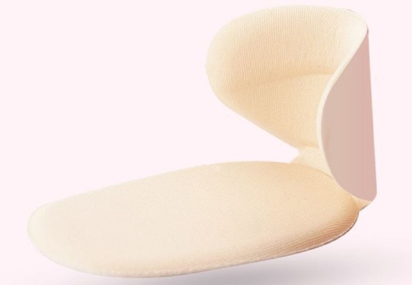 Two-Pairs of Reusable Self-Adhesive Heel Cushion Pads - Two Colours Available & Option for Four-Pairs & Six-Pairs