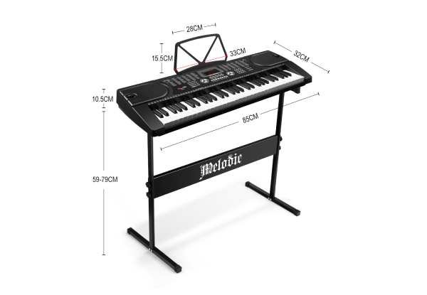 61-Key Melodic Electronic Piano Keyboard