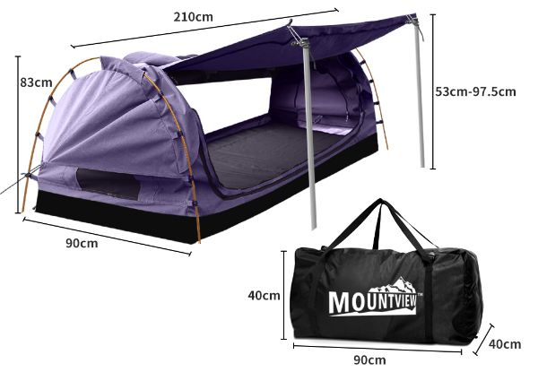 Mountview Swag Camping Dome Tent incl. Adjustable Awning Poles - Four Colours Available