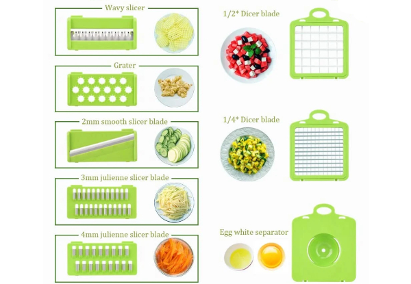 14-in-1 Multifunctional Vegetable Chopper & Slicer