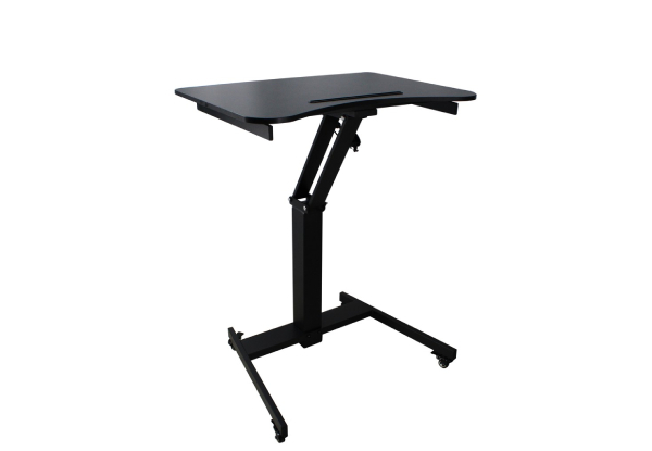 Height Adjustable Mobile Laptop & Tablet Desk With Wireless Charging
