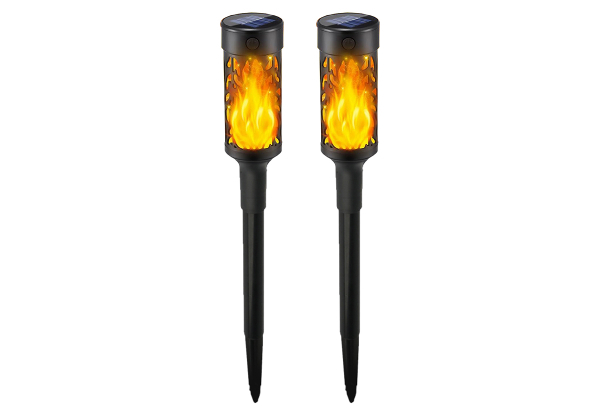 Set of Two-Piece Solar Flame Lights - Option for Two or Three Sets