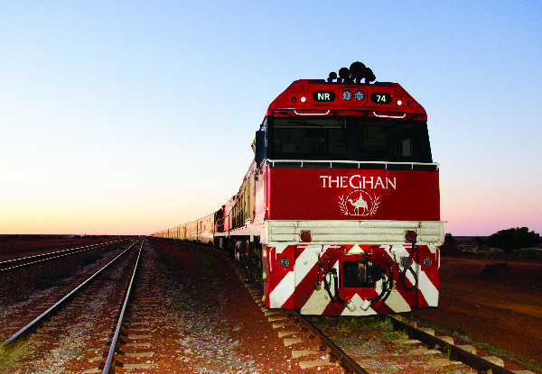 Per Person Twin-Share Six-Night Outback Adventure incl. International Flights, The Iconic Ghan & Accommodation in Darwin & Adelaide