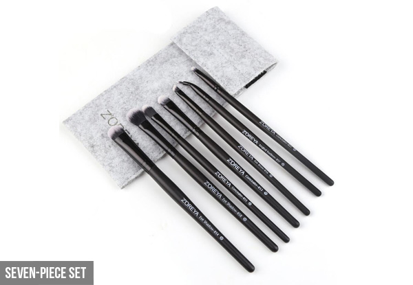 Seven-Piece Make-Up Brush Set with Storage Bag - 15-Piece Set Available