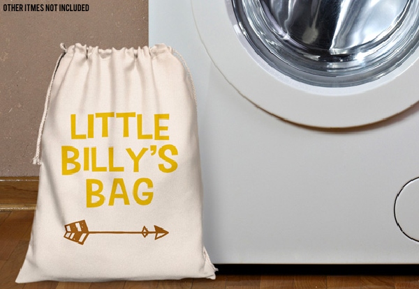 Personalised Drawstring Tote Bag - Options for up to Three Bags