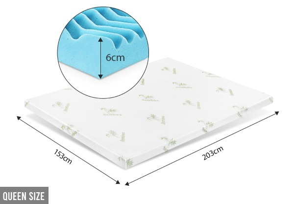 Memory Foam Mattress Topper with 7-Zone Texture - Two Sizes Available