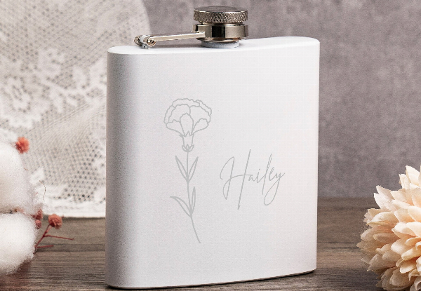 Custom Engraved Name Wine Flask