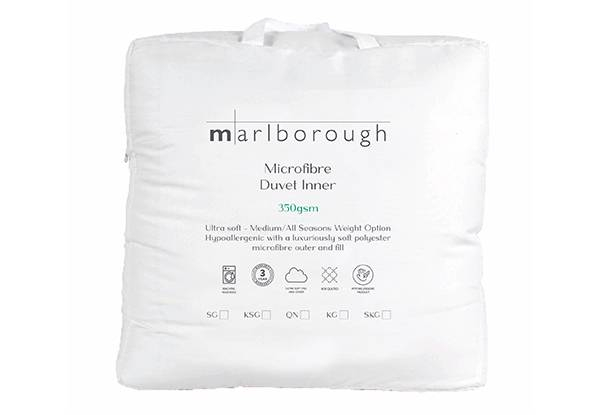 350GSM Microfibre Duvet Inner - Available in Four Sizes & Option for 500GSM