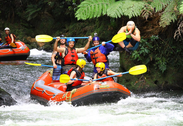White Water Adventure Rafting Experience on The Kaituna River for One Person – Options for Two & Four People Available