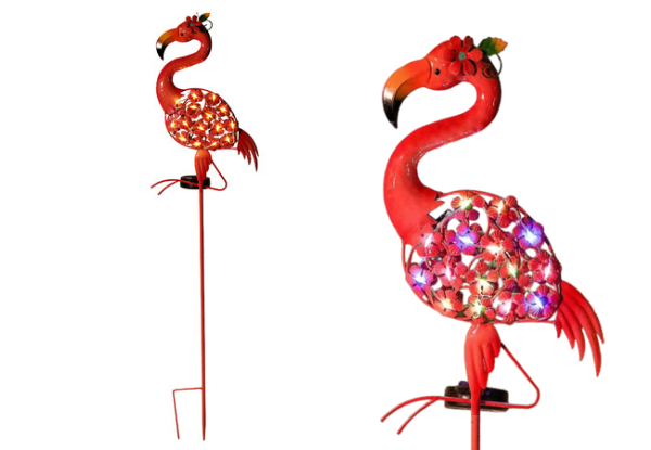 Solar Flamingo Garden Lights