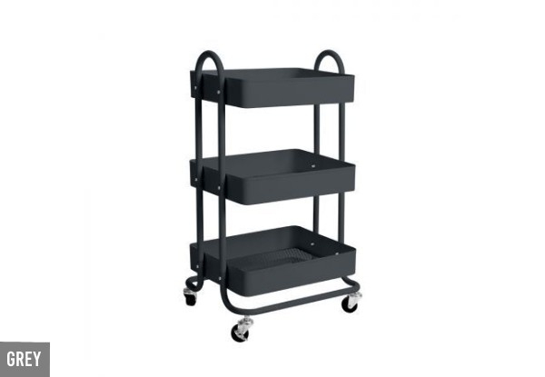 Three-Tier Kitchen Trolley Cart - Two Colours Available